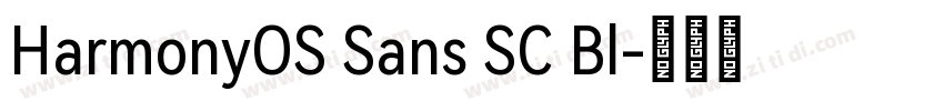 HarmonyOS Sans SC Bl字体转换